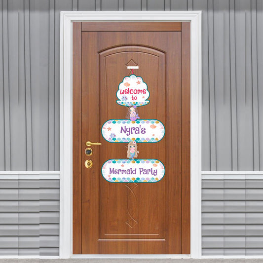 Mermaid Pastel Theme Door Poster