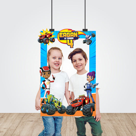 Blaze & Monster Truck Theme Personalized Photobooth