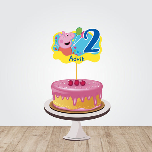 Peppa Pig Boy Theme Caketopper