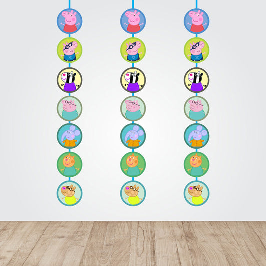 Peppa Pig Boy Theme Round Danglers