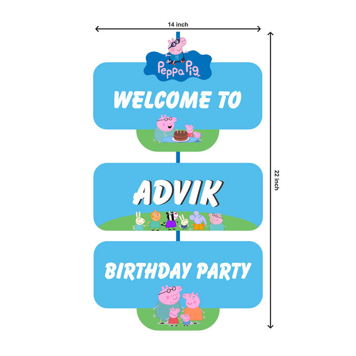Peppa Pig Boy Theme Door Poster