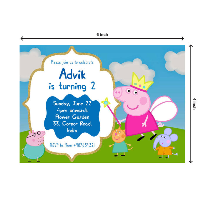 Peppa Pig Boy Theme Invite