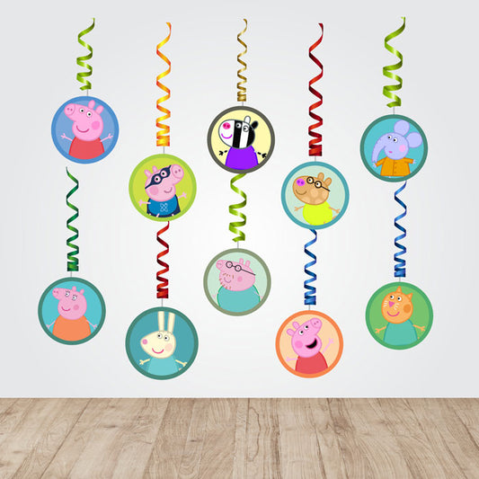 Peppa Pig Boy Theme Round Swirls