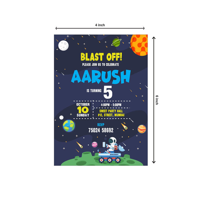 Space Theme Invite