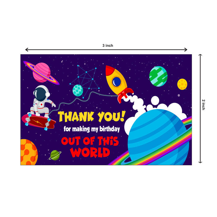 Space Theme Thank You Cards