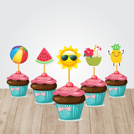 Summer Theme Classic Cupcake Topper
