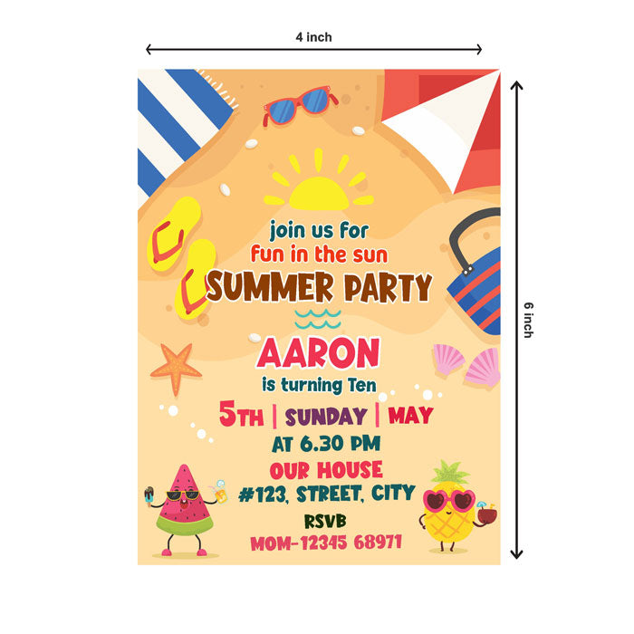 Summer Theme Invite