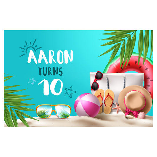 Summer Theme Personalized Backdrop
