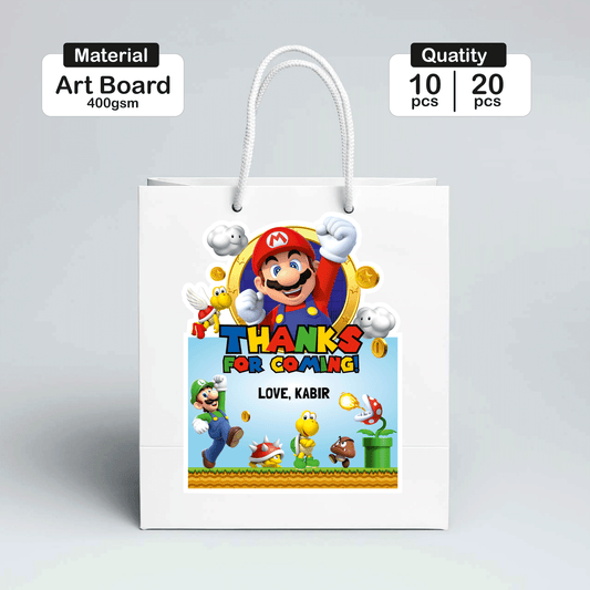 Super Mario Birthday Theme Regulor Customized Retrun Gift Bag