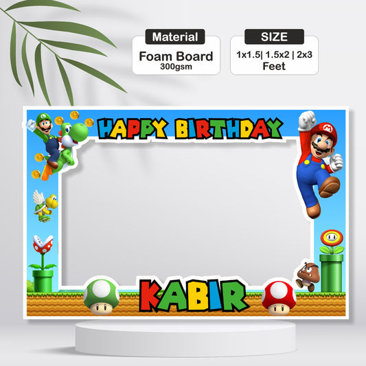 Super Mario Birthday Theme Photobooth
