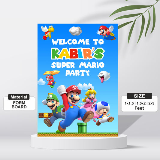 Super Mario Theme Welcome Board