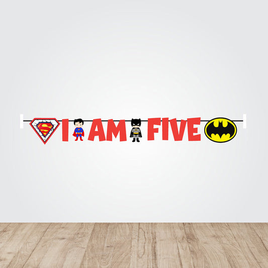 Super Heros Boy Theme Age Bunting