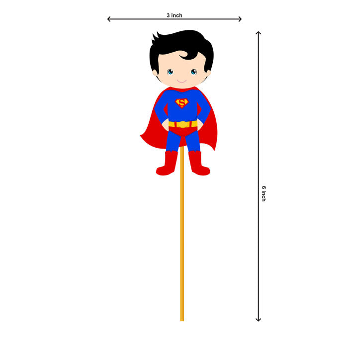 Super Heros Boy Theme Classic Cupcake Topper