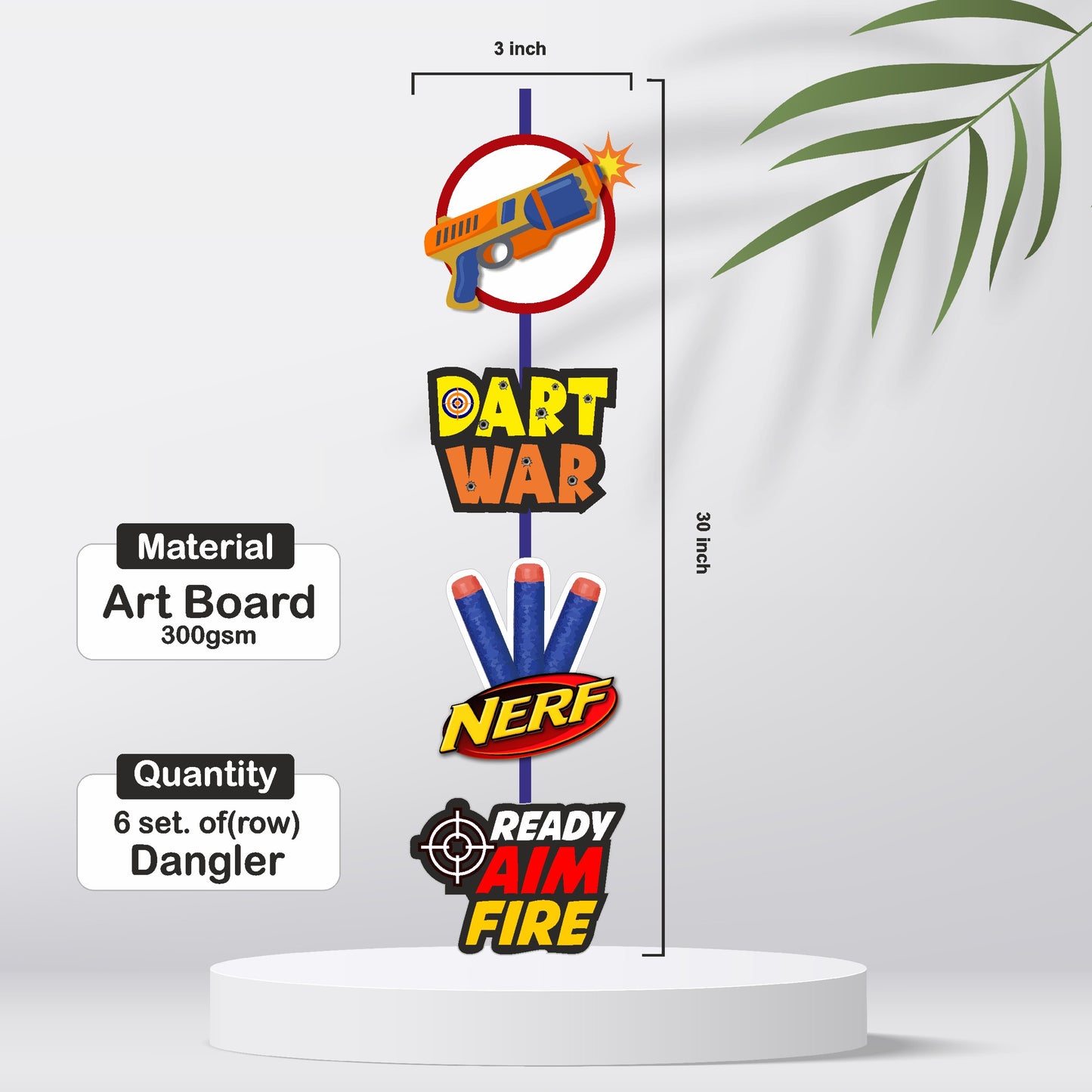 Nerf Gun Theme Classic Danglers