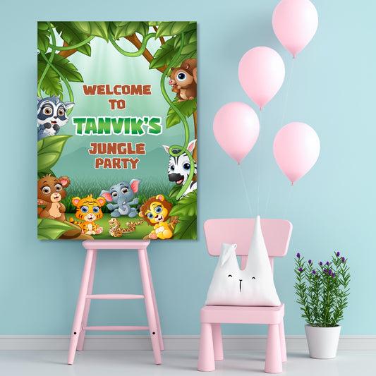 Jungle Theme Personalized Welcome Board