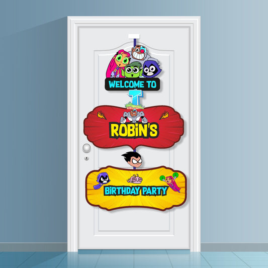 Teen Titans Theme Door Poster