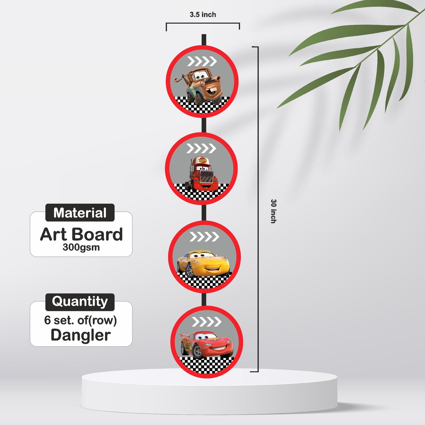 McQeen Car Theme Classic Danglers