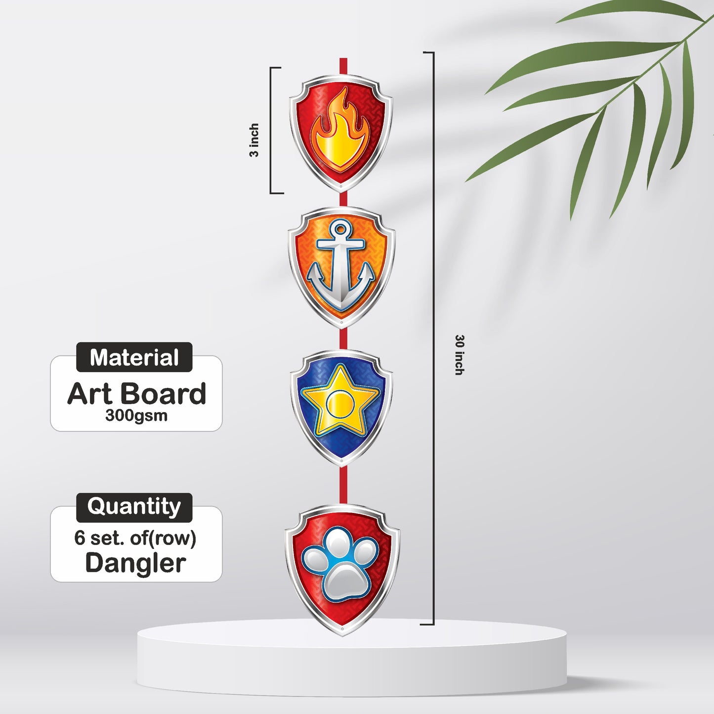 Paw Patrol Theme Icon Danglers