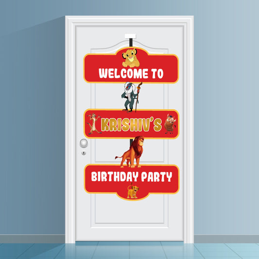 Lion King Theme Personalized Door Poster
