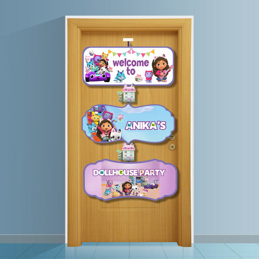 Gabby’s Dollhouse Theme Personalized Door Poster