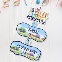 Bluey Birthday Door Poster, Name & Age — product image 1