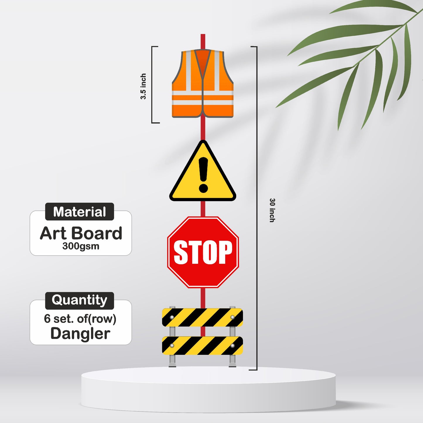 Construction Theme Classic Danglers