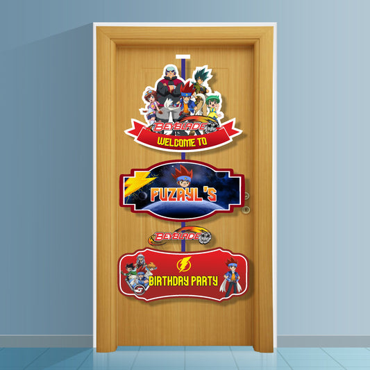 Beyblade Theme Personalized Door Poster