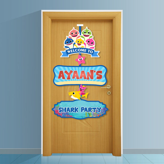 Baby Shark Theme Door Poster