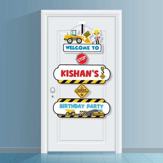 Construction Theme Door Poster
