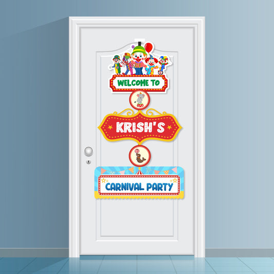 Carnival Theme Personalized Door Poster