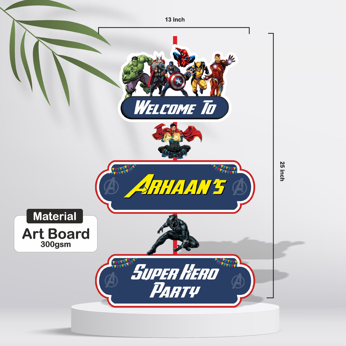 Avengers Theme Personalized Door Poster
