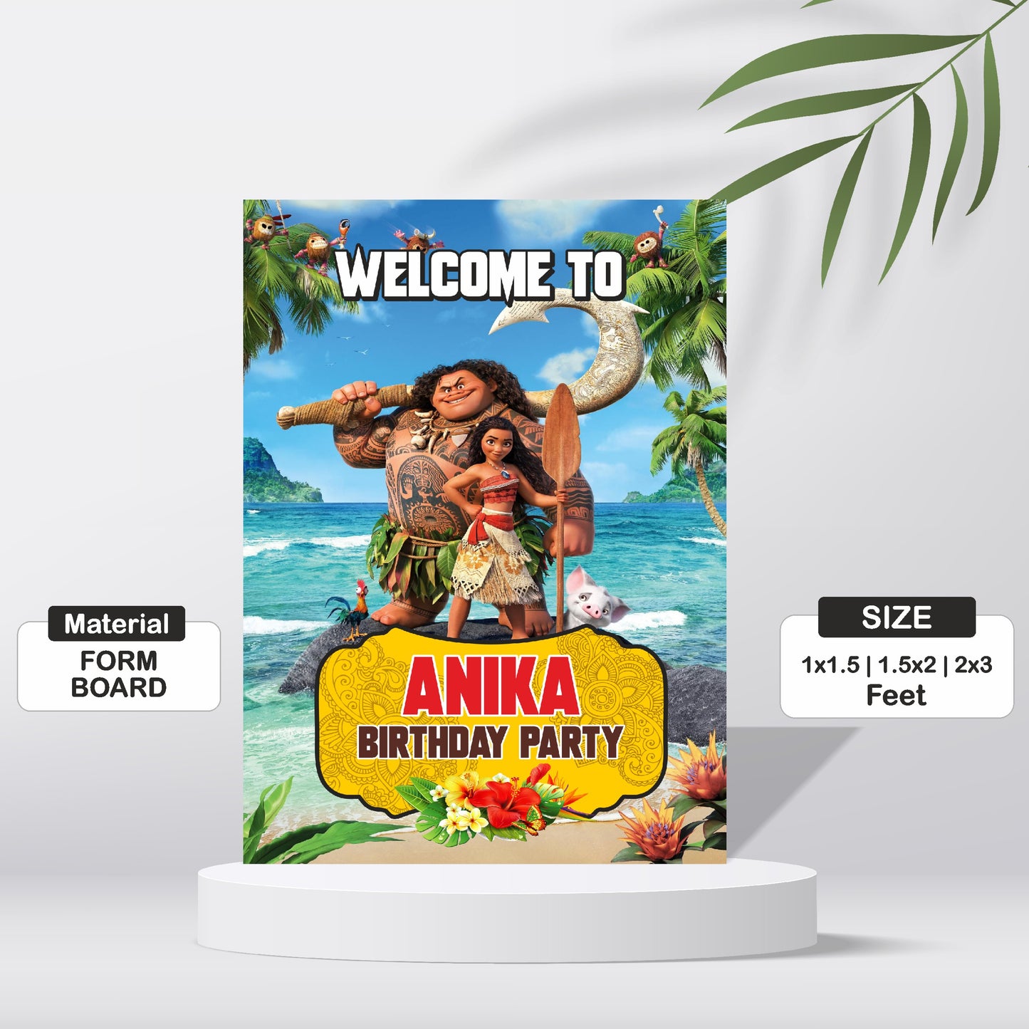 Moana Theme Welcome Board