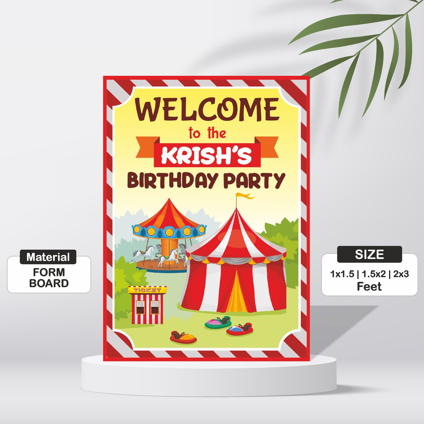 Carnival Theme Welcome Board