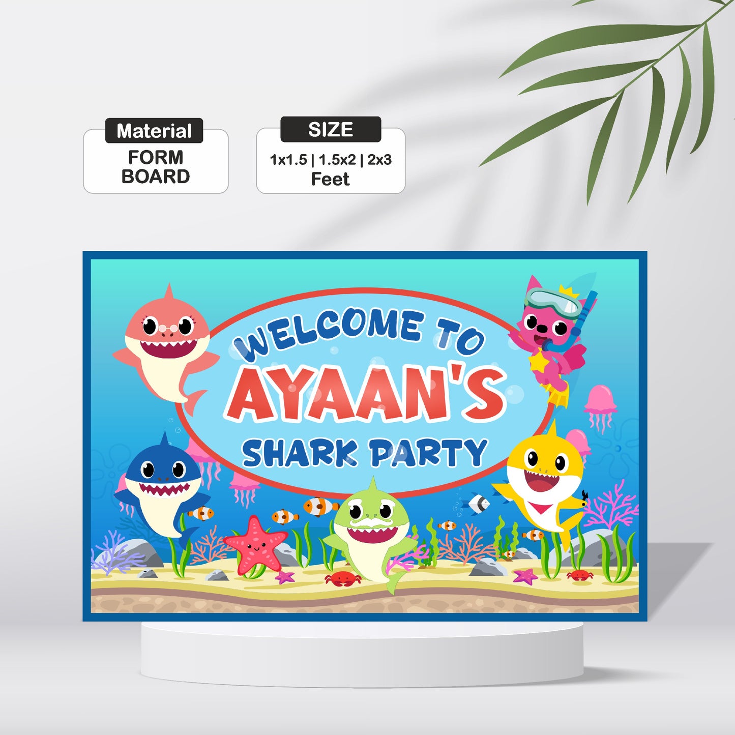 Baby Shark Theme Welcome Board