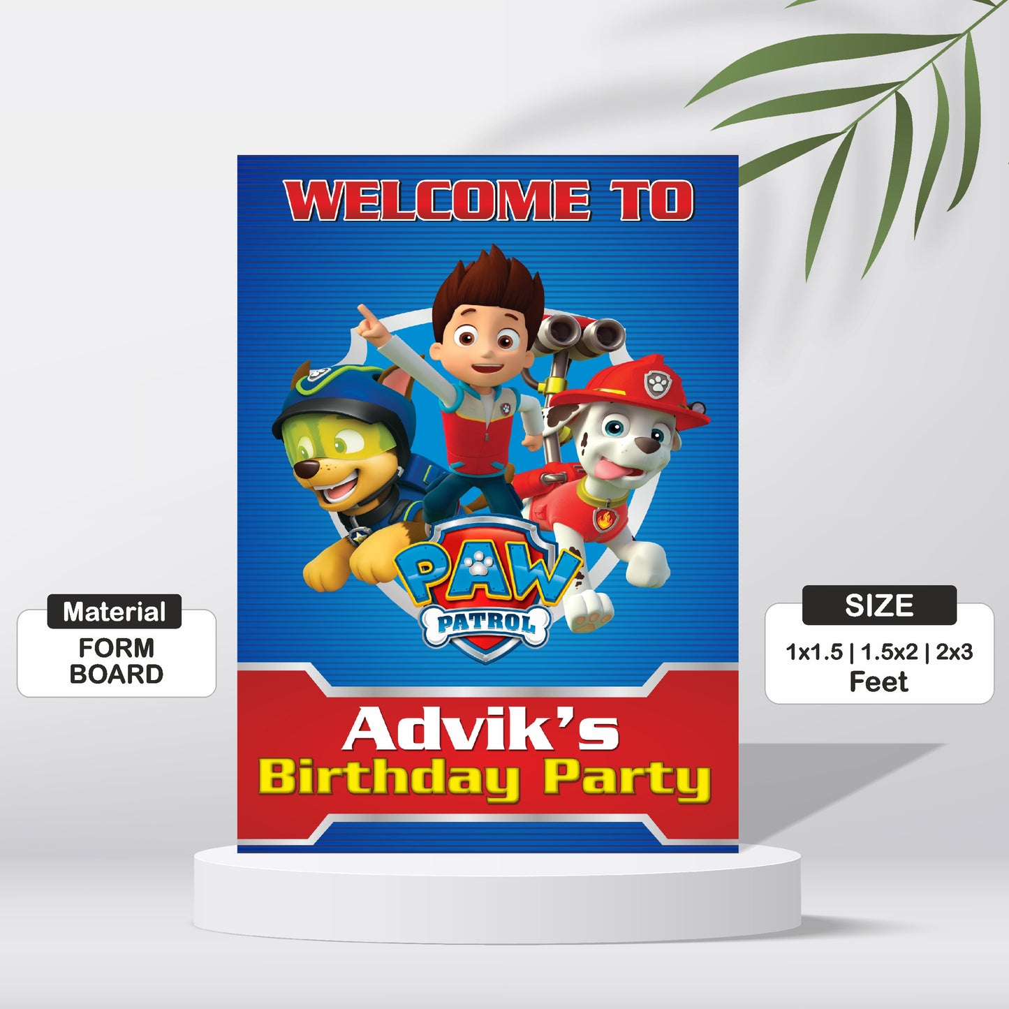 Paw Patrol Theme Welcome Board