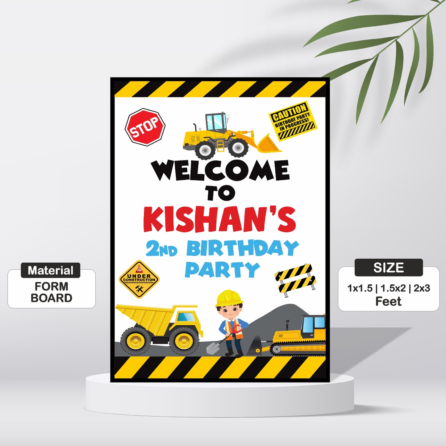 Construction Theme Welcome Board