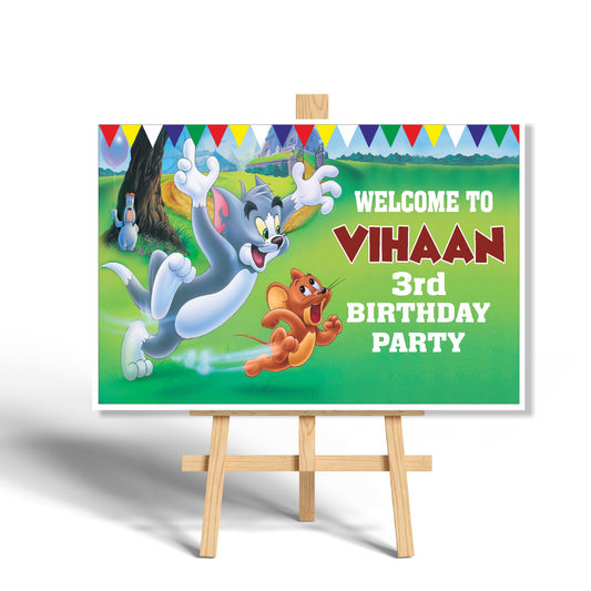 Tom & Jerry Theme Personalized Welcome Board