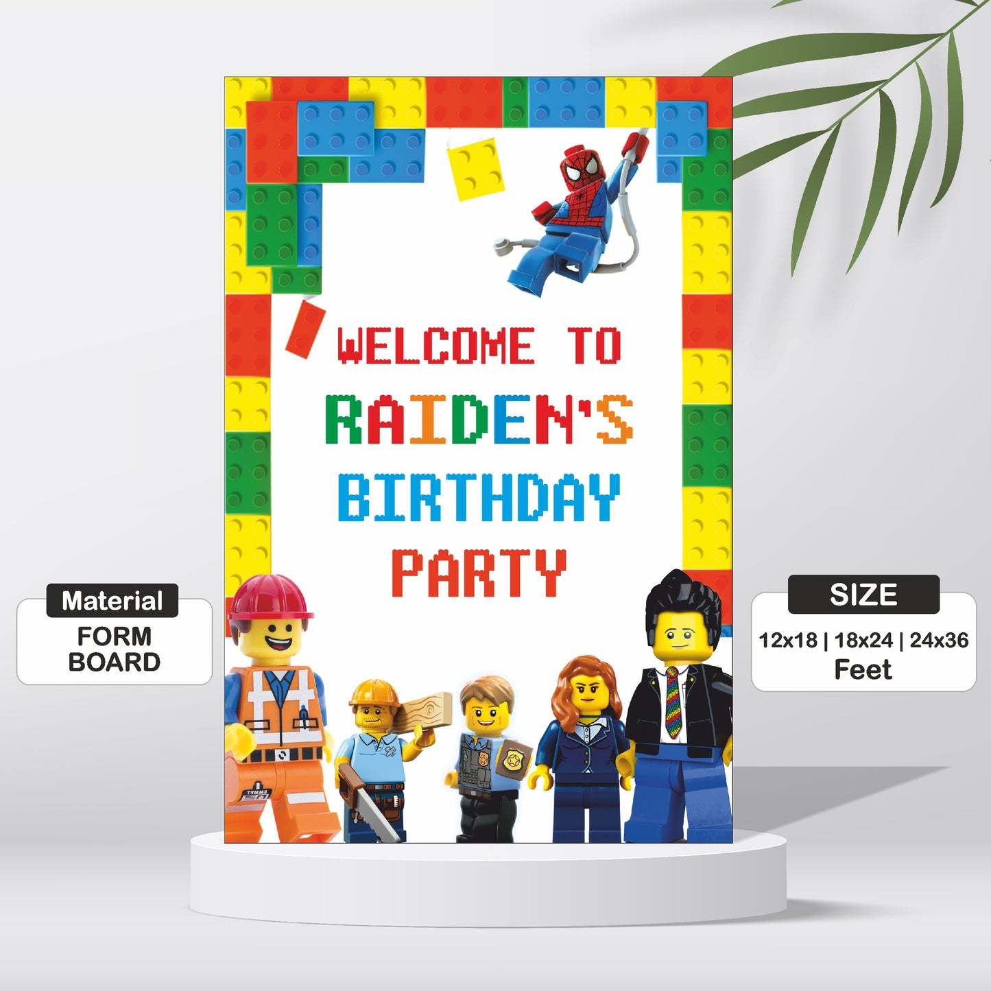 Lego Theme Personalized Welcome Board