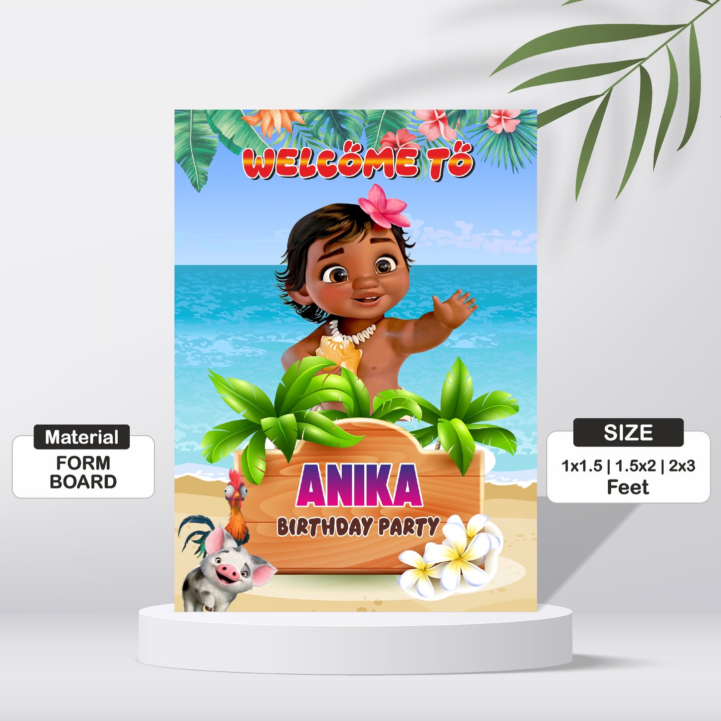 Moana Theme Personalized Welcome Board