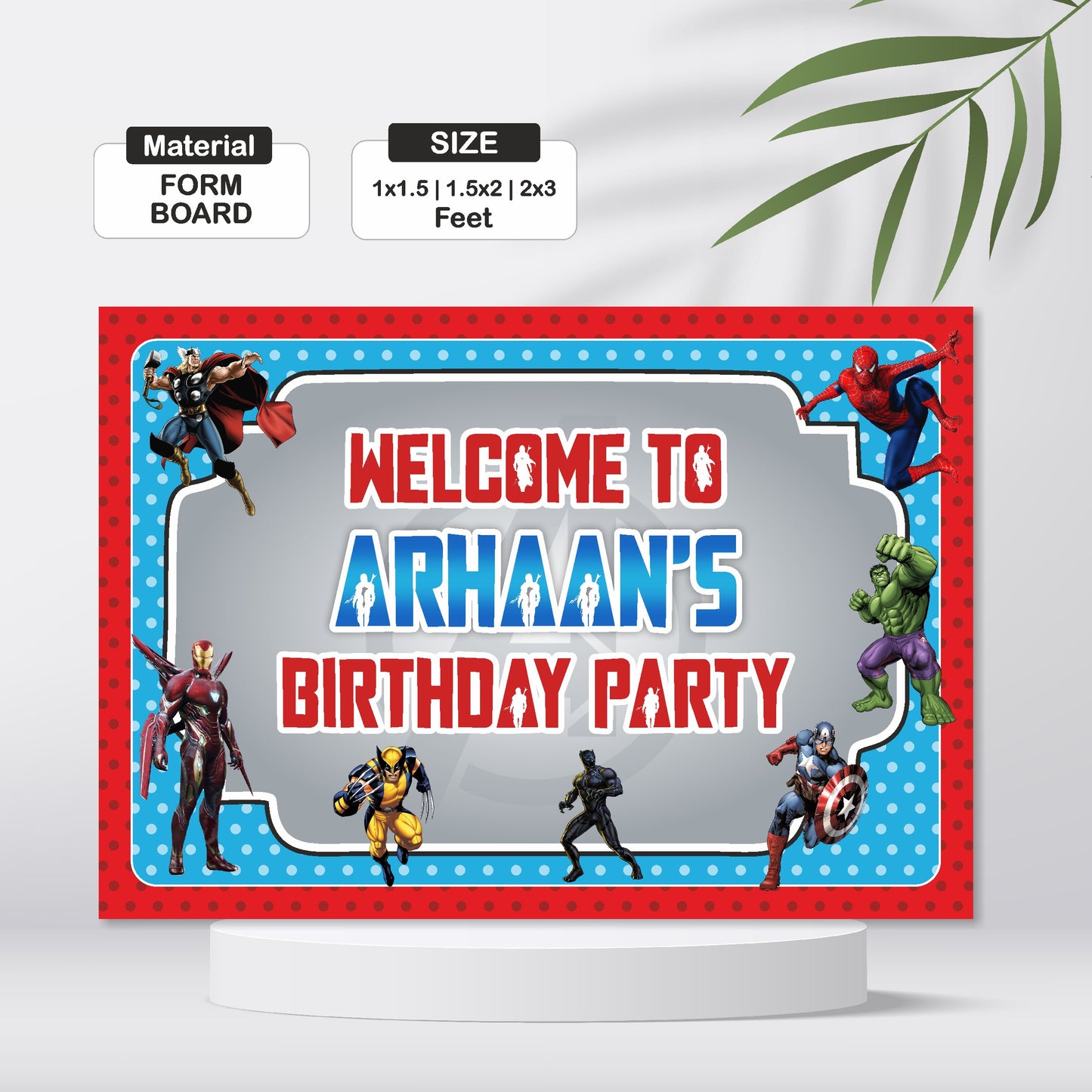 Avengers Theme Customized Welcome Board