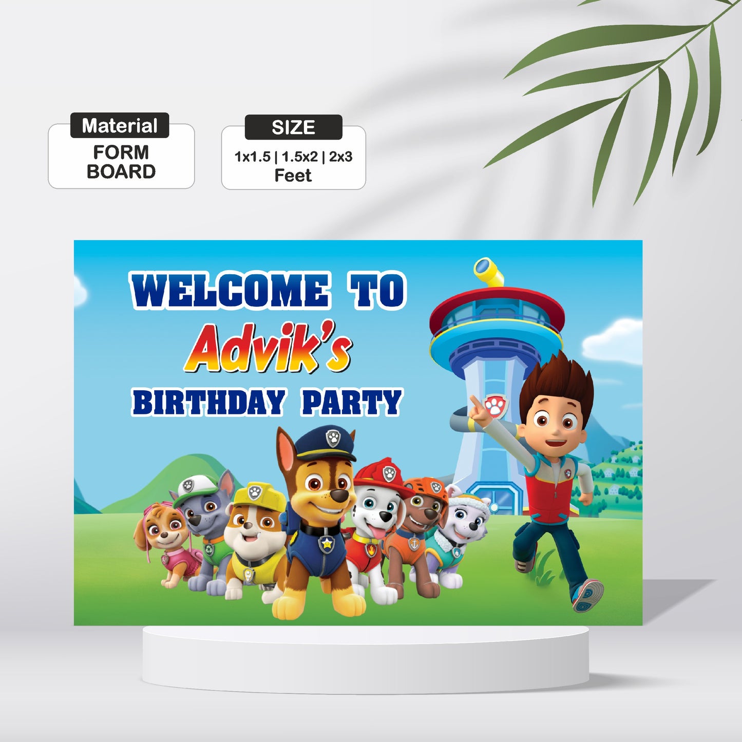 Paw Patrol Theme Personalized Welcome Board
