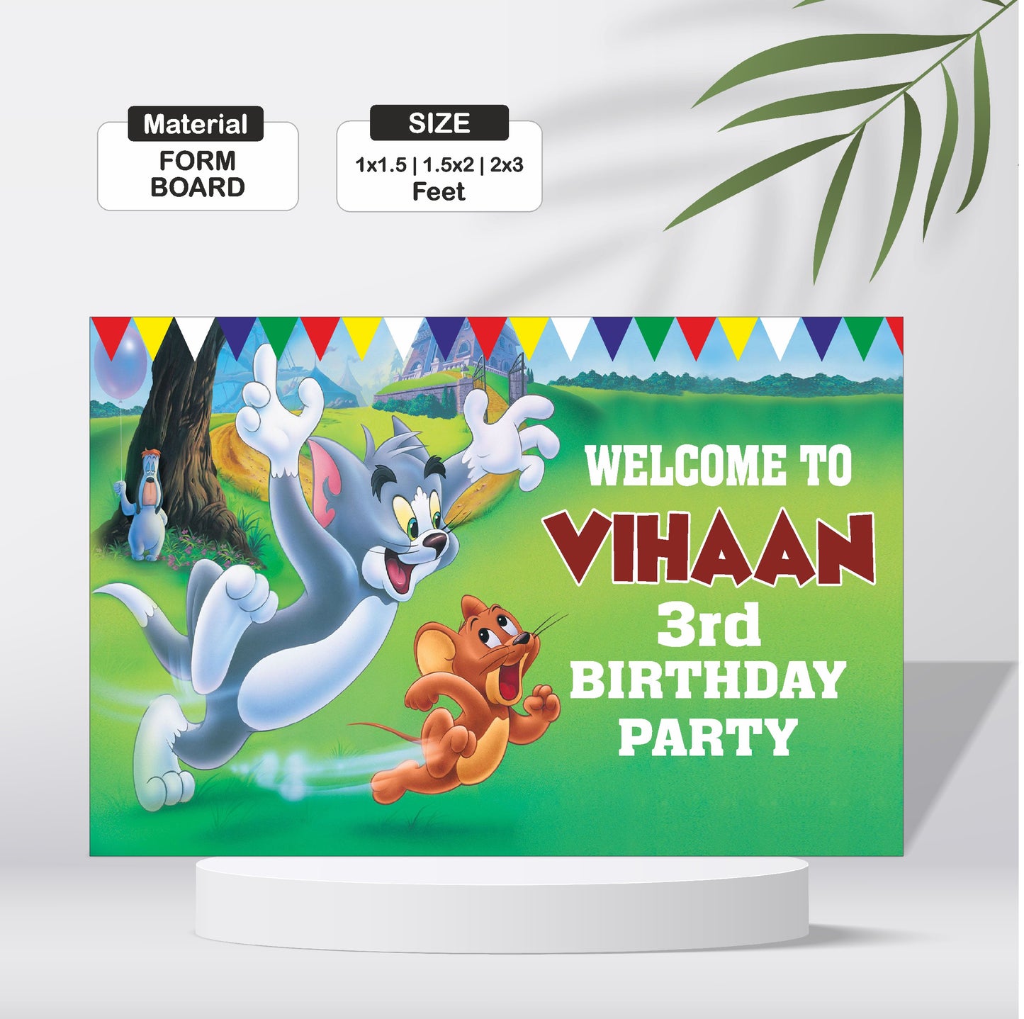 Tom & Jerry Theme Personalized Welcome Board