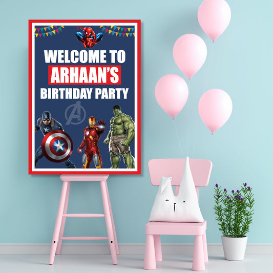 Avengers Theme Welcome Board