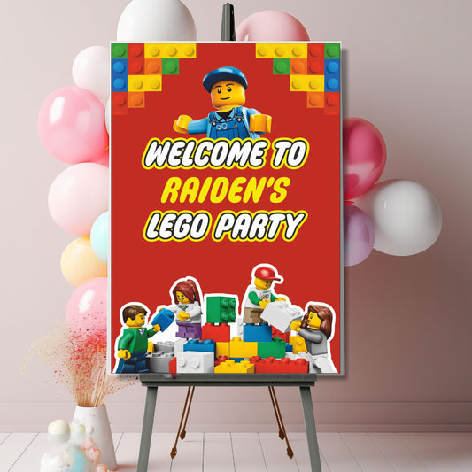 Lego Theme Customized Welcome Board