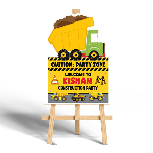 Construction Theme Personalized Welcome Board