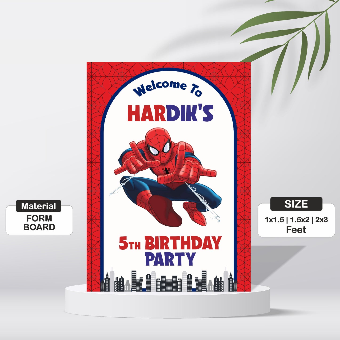 Spiderman Theme Welcome Board