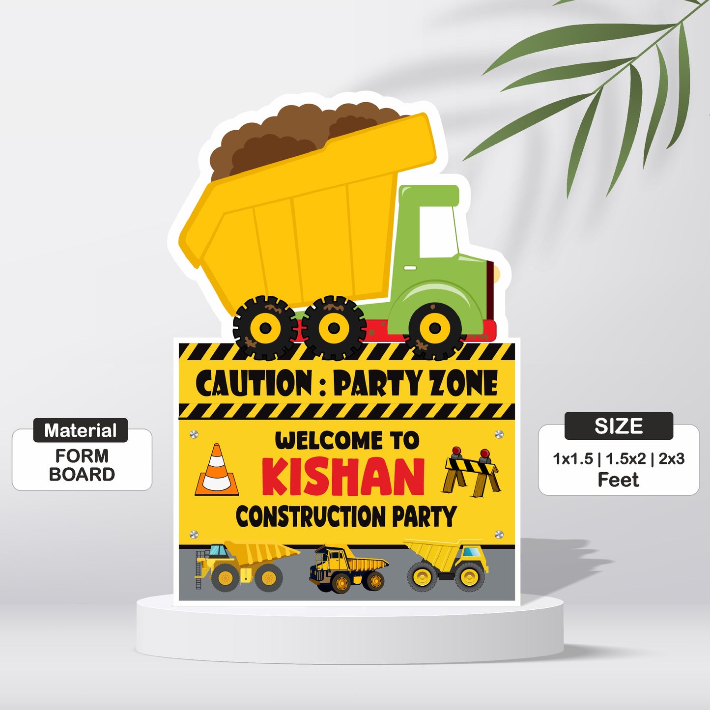 Construction Theme Personalized Welcome Board