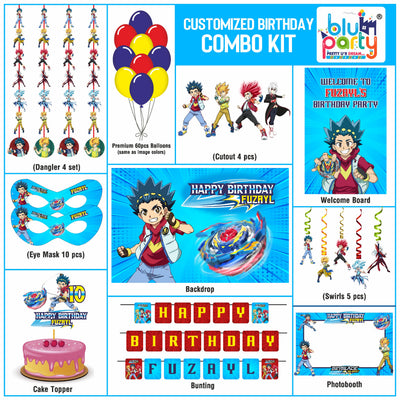 Beyblade birthday theme personalized Campacy combo kit for kids