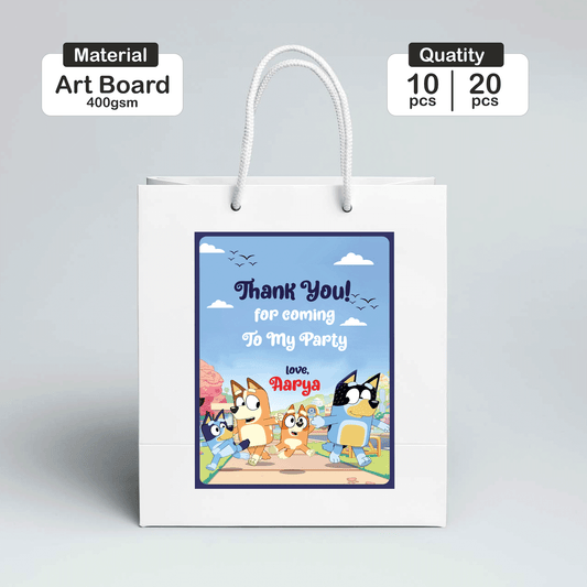 Bluey Birthday Theme Regulor Customized Retrun Gift Bag