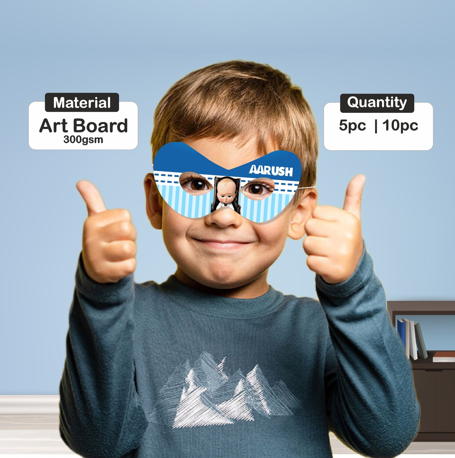 Boss Baby Theme Eye Mask